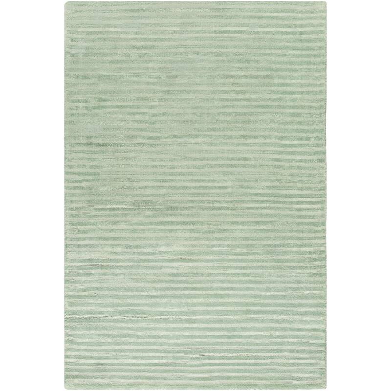 Elle Handmade Striped Solid Viscose Area Rug