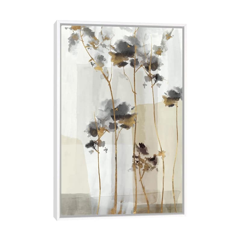 iCanvas "Golden Zen II" by Eva Watts Framed Canvas Print - White - 48x32