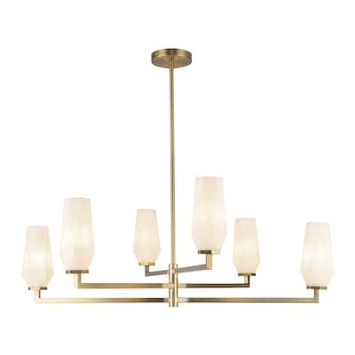 Alora Lighting CH424135 Krysta 6 Light 35" Wide Chandelier