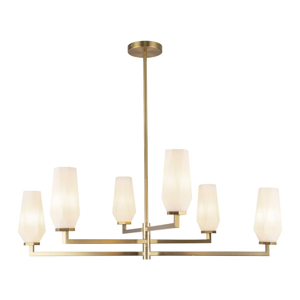 Alora Lighting CH424135 Krysta 6 Light 35" Wide Chandelier