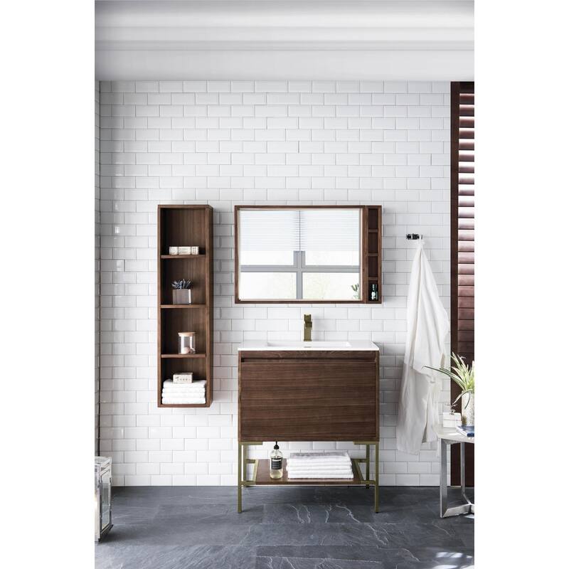 James Martin Vanities 805-V31.5-CB-GW Mantova 32" Single Basin Poplar