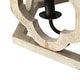 preview thumbnail 11 of 12, Woodly Farmhouse 3-Light Distressed Wood Modern Cage Drum Semi-Flush Mount for foyer - 14" D x 9" H