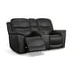 preview thumbnail 9 of 13, Crew Leather Power Reclining Zero Gravity Loveseat with Console, Power Headrests & Lumbar by Flexsteel Raven