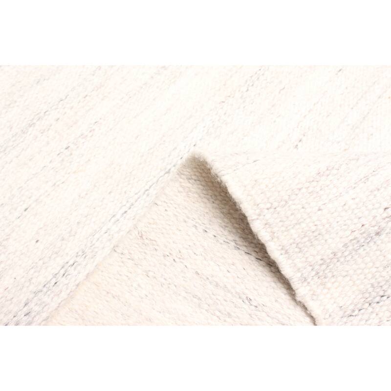 ECARPETGALLERY Flat-Weave Ankara FW Ivory Wool Kilim - 5'0 x 7'6