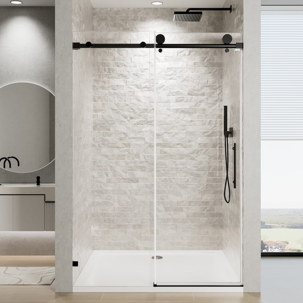 Frameless Single Sliding Soft-Close Shower Door