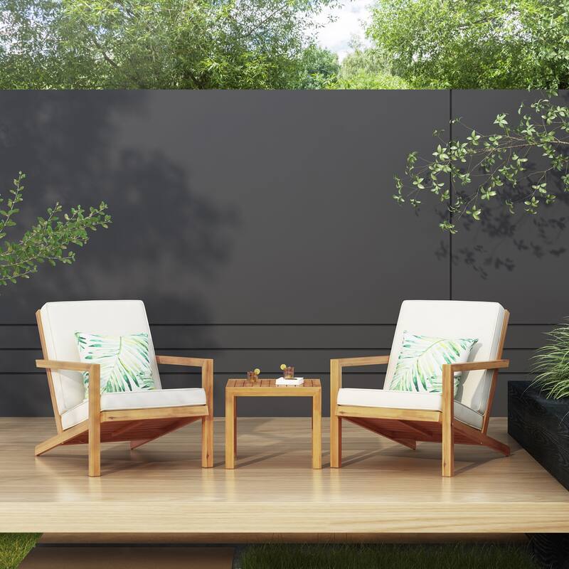 3 PC Outdoor Patio Chat Set with 2 Adirondack Chairs and Coffee Table