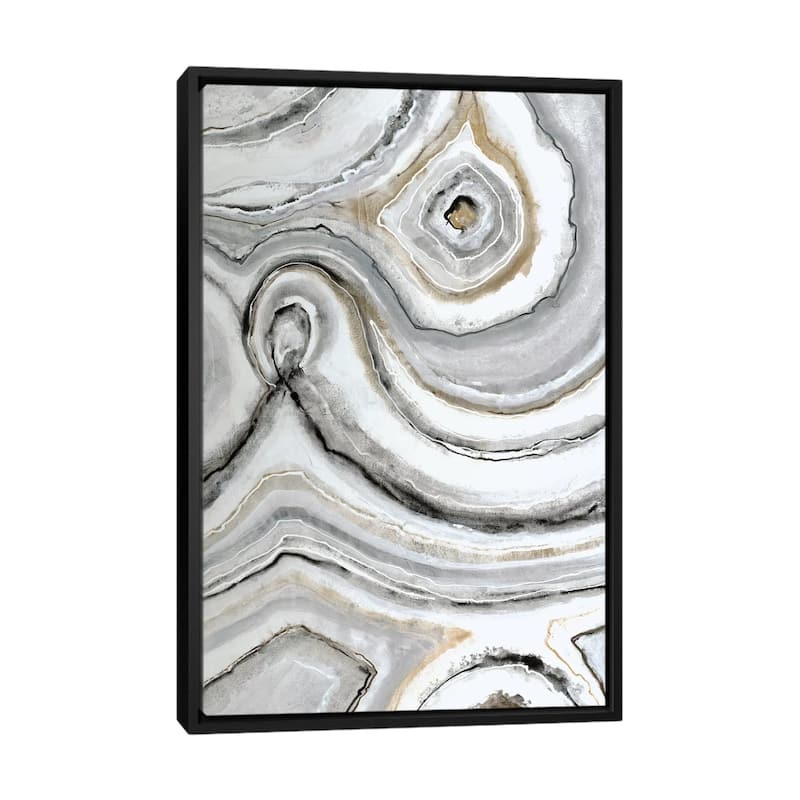 iCanvas "Shades Of Gray I" by Liz Jardine Framed Canvas Print - Black - 48x32