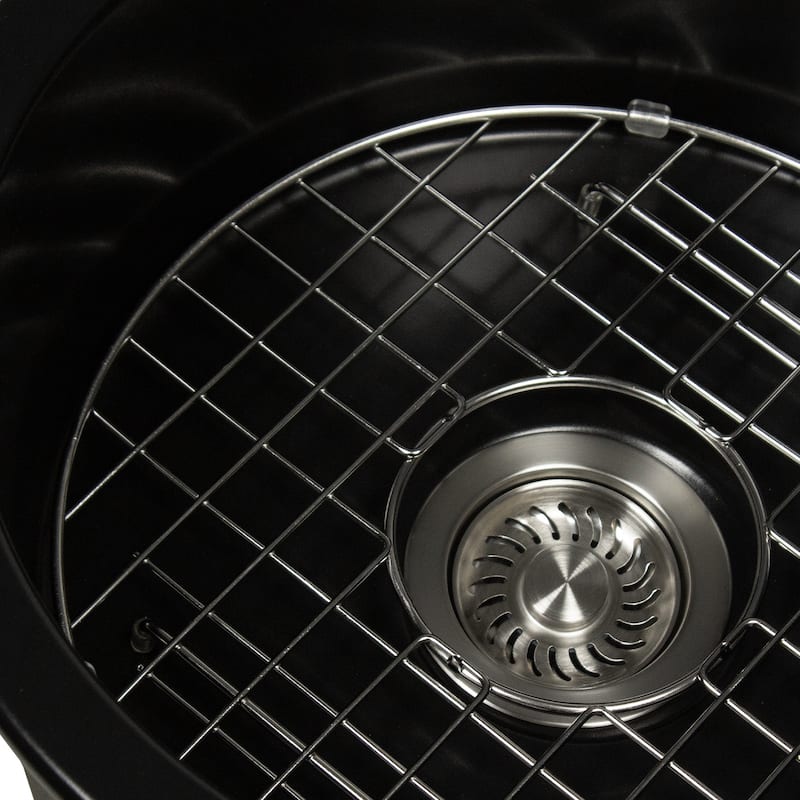 Highpoint Collection 17.5-inch Fireclay Butler's Bar Sink with Accessories - 17.5" Diameter