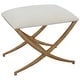 preview thumbnail 5 of 4, Uttermost Expedition White Fabric Small Bench - 23.5 W X 19.25 H X 15.75 D (in)