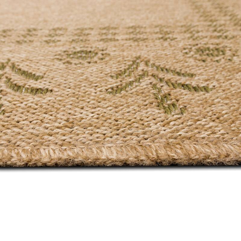 Liora Manne Sahara Block Print Border Indoor/Outdoor Rug
