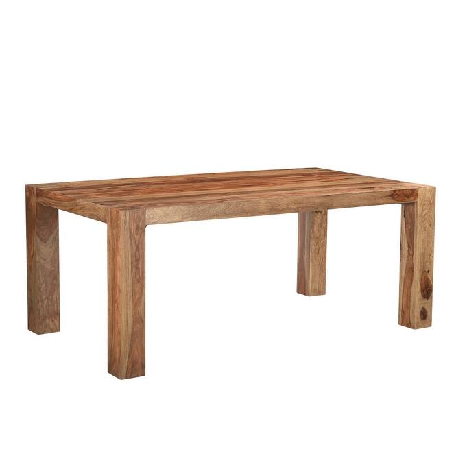 HomeRoots 75" Brown Solid Wood Dining Table - 75.00 in. x 30.00 in. x 40.00 in.
