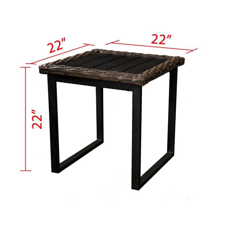 Patio Festival Wicker Collection Outdoor Wicker Side Table