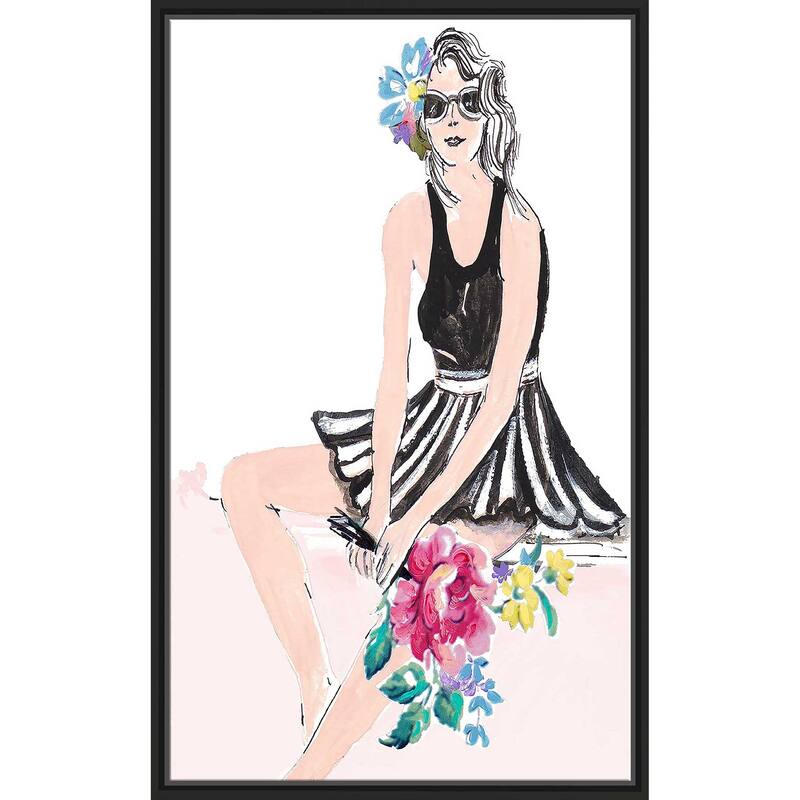 "Pink Pop Girl" Print on Floating Canvas