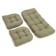 preview thumbnail 21 of 20, Twill 3-piece Indoor Settee Cushion Set Sage