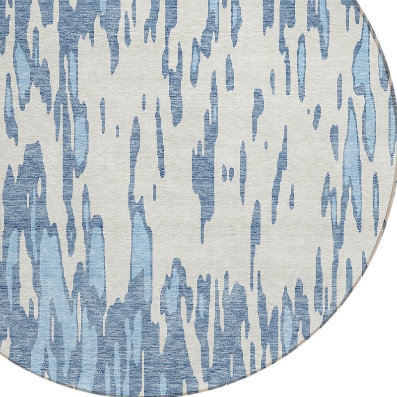 HomeRoots Abstract Transitional Rectangle Outdoor Rug
