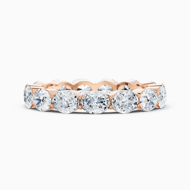 Auriya 14k Gold Oval East-West Lab Grown Diamond Eternity Band 1.80 - 7.50 ct. tw. (F-G, VS) - 3.00 ct. wt. - 4 - Rose