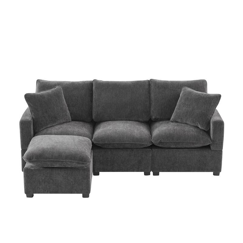 Modern Chenille Multi-Seat Sectional Sofa