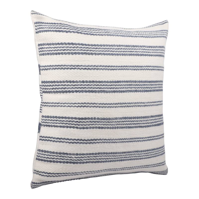 Sevita Farmhouse Striped Hand-Woven Indoor/Outdoor Throw Pillow