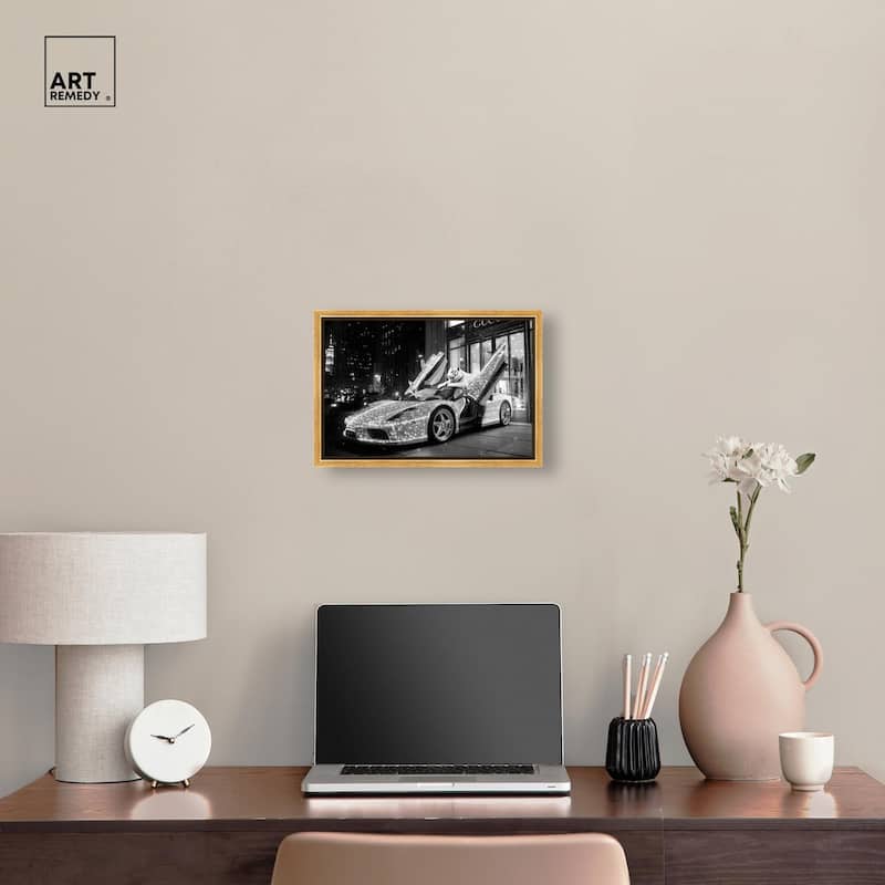 Glistening Tiger and Car Canvas by Art Remedy
