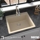 preview thumbnail 21 of 55, Karran Top Mount 25 in. Single Bowl Quartz Kitchen Sink