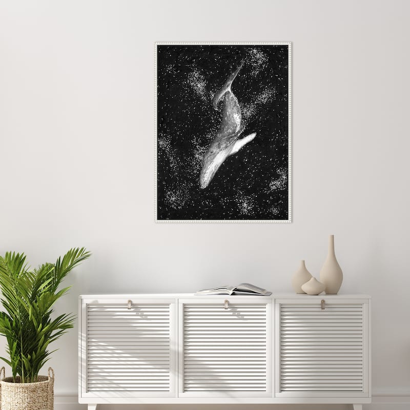 Magic Ocean Whale Large by Ec Mazur Framed Canvas Wall Art