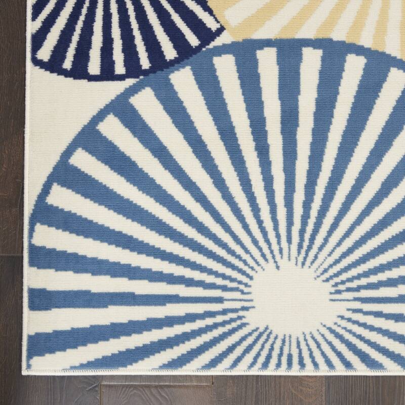 Mahez Power Loomed Geometric Modern Area Rug By HomeRoots - 90' X '27' X '0.5