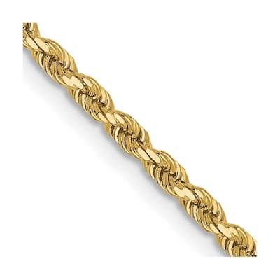 Curata 10k Yellow Gold Solid Polished Lobster Claw Closure Valu plus 1.75mm Sparkle Cut Chain Bracelet
