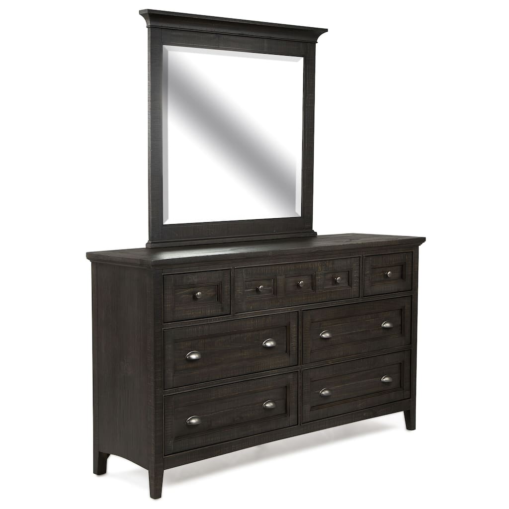 Magnussen Home Westley Falls Graphite Drawer Dresser with Landscape Mirror
