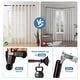preview thumbnail 34 of 34, Modern Square Urn Adjustable Drapery Curtain Rod with Clip Rings