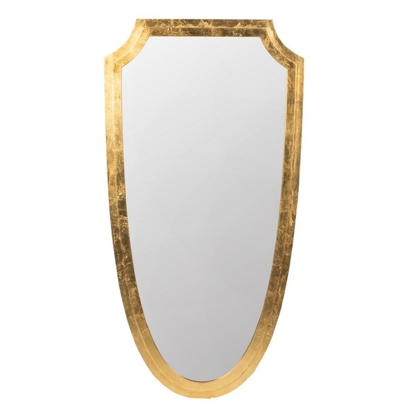 46" Gold Contemporary Style Framed Oval Wall Mounted Mirror - N/A