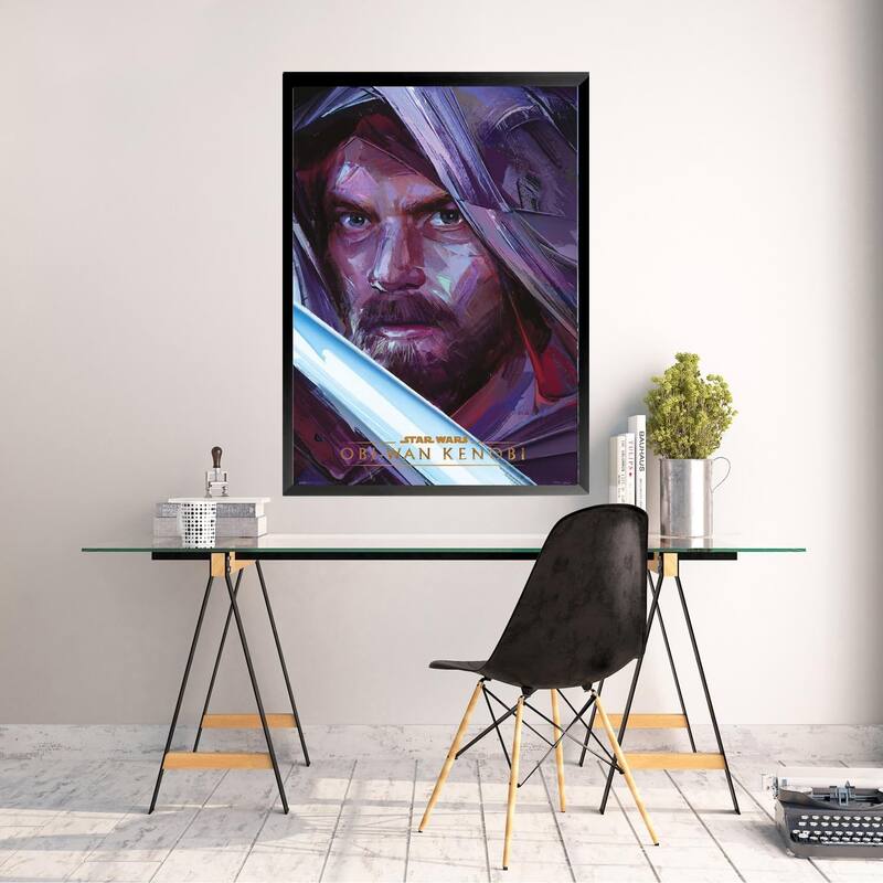 Star Wars Obi-Wan Kenobi New Series Advertisment Framed Poster - 24 x 36 Inch