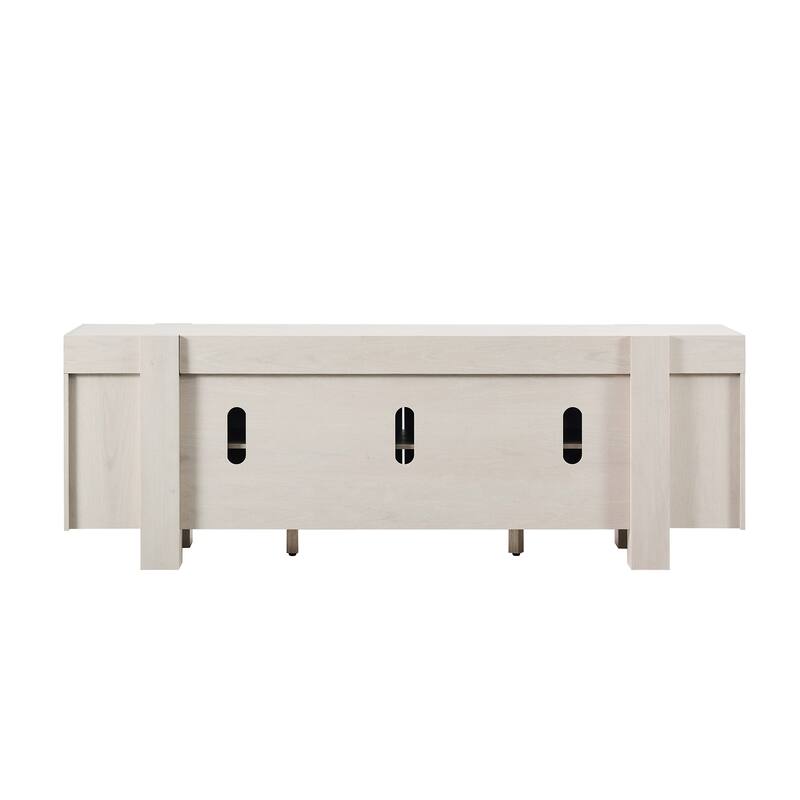 Modern Farmhouse TV Stand, Wood Entertainment Center for Living Room