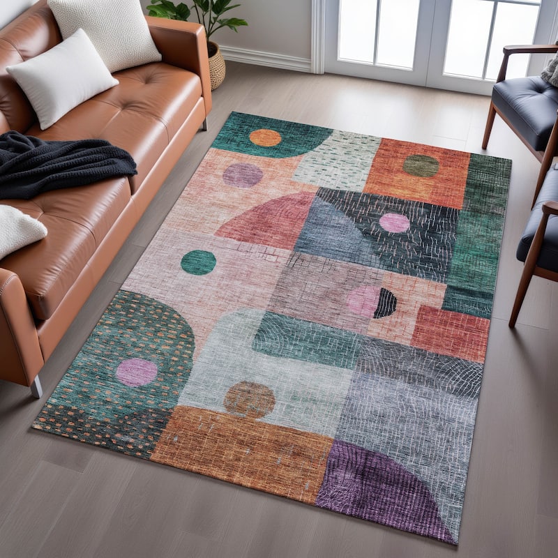 Premium Washable Super Soft Modern Retro Mayfield Rug