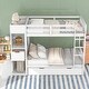 preview thumbnail 2 of 7, Easy to Assemble Twin Size Bunk Bed with Trundle and Attached Multifunctional Locker,3 Beds in 1