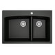preview thumbnail 45 of 57, Karran Drop-In Quartz 33 in. 1-Hole 60/40 Double Bowl Kitchen Sink Kit