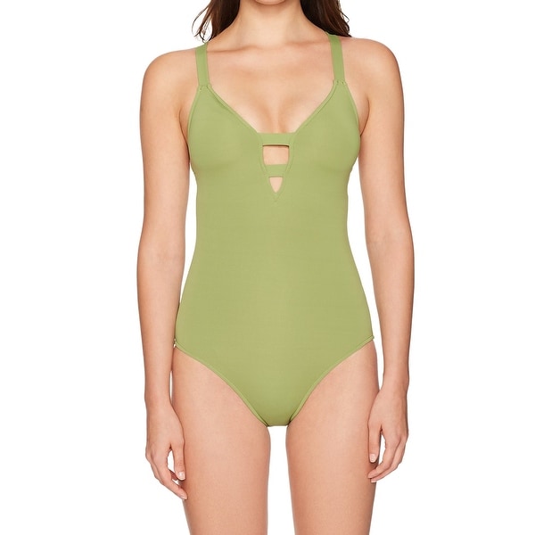 seafolly green one piece