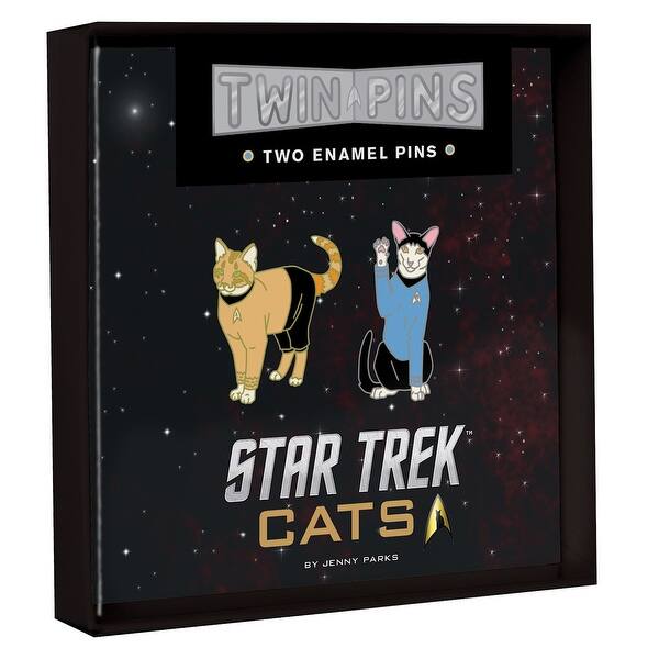 Shop Star Trek Cats Twin Pins Captain Kirk Spock As Cats