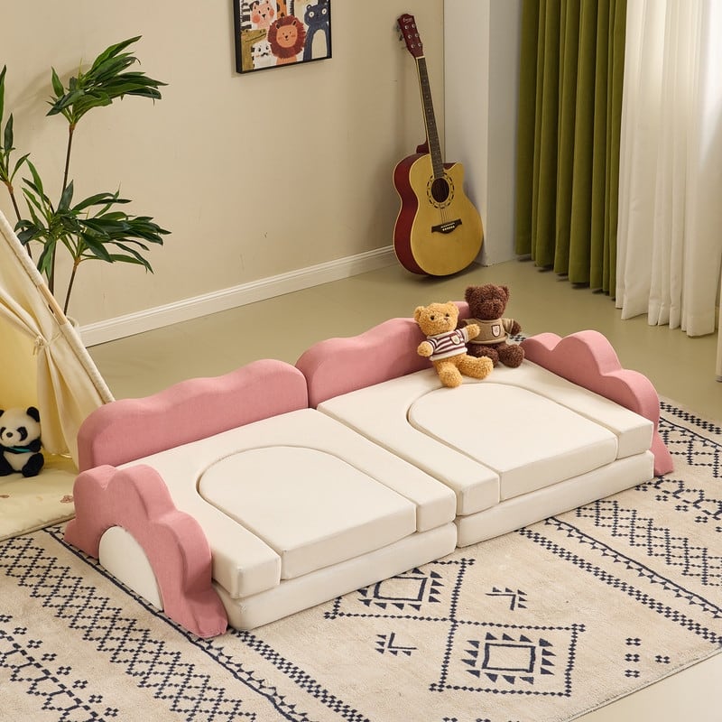 12PCS Fold Out Kids Couch Modular Kids Couch For Playroom