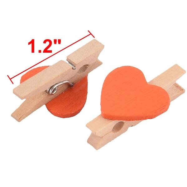 Shop Card Photo Clothes Diy Crafts Spring Pegs Mini Wooden Clip Orange 100pcs Overstock 28803691