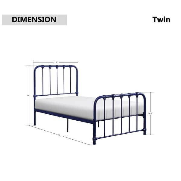 dimension image slide 0 of 3, Nisky Platform Metal Bed