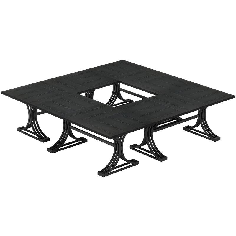Modern 5FT Wood Metal Conference Meeting Table for 4 People