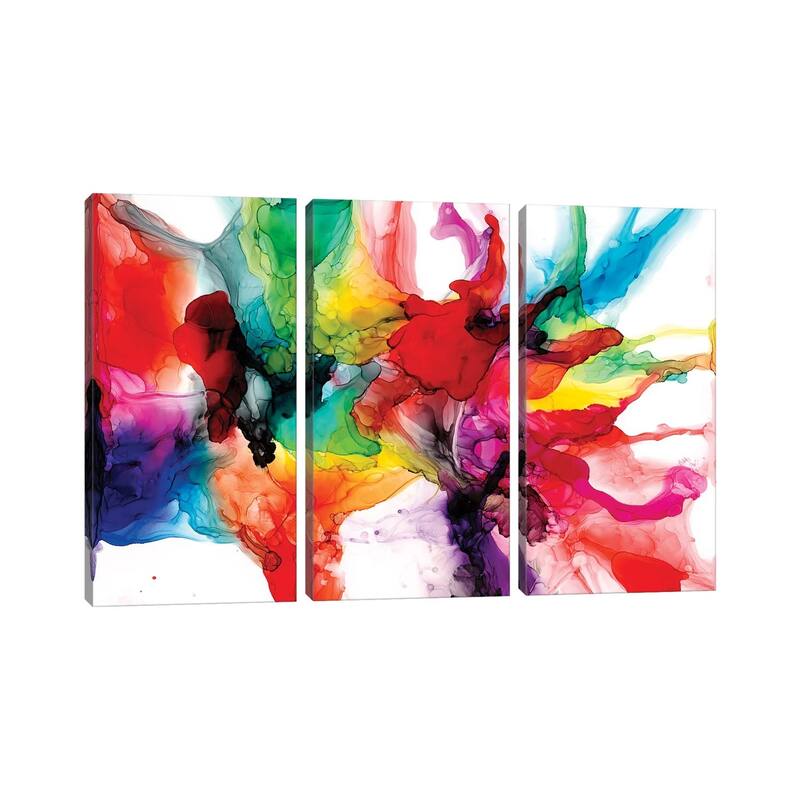 iCanvas "Jeweltone Prism II" by Jennifer Goldberger 3-Piece Canvas Wall Art Set