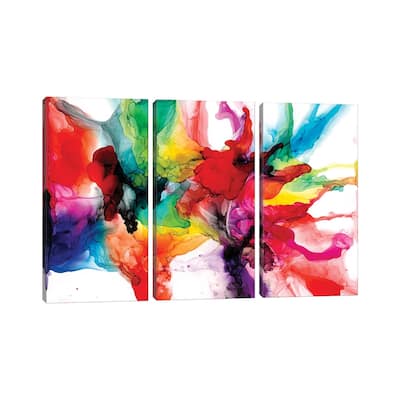 iCanvas "Jeweltone Prism II" by Jennifer Goldberger 3-Piece Canvas Wall Art Set