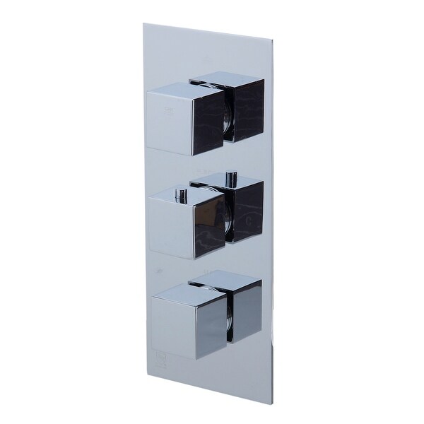 ALFI Polished Chrome 3-way Thermostatic Shower Mixer. Opens flyout.