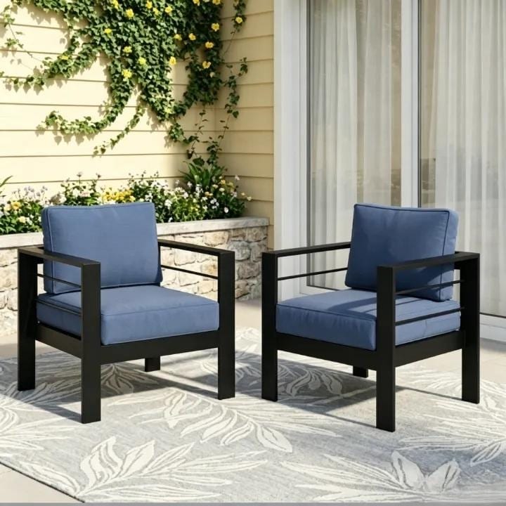 Royalcraft 2 Piece Aluminum Outdoor Armchair