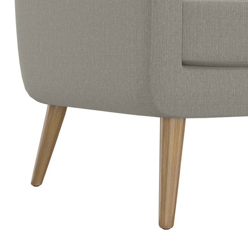 Mid-Century Modern Sofa with Tufted Back and Wood Legs - Great for Small Spaces and Guest Rooms