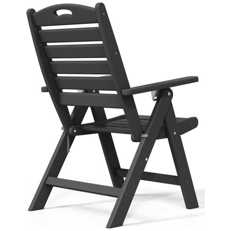 Coastline Patio Folding Highback Dining Chair Set of 2