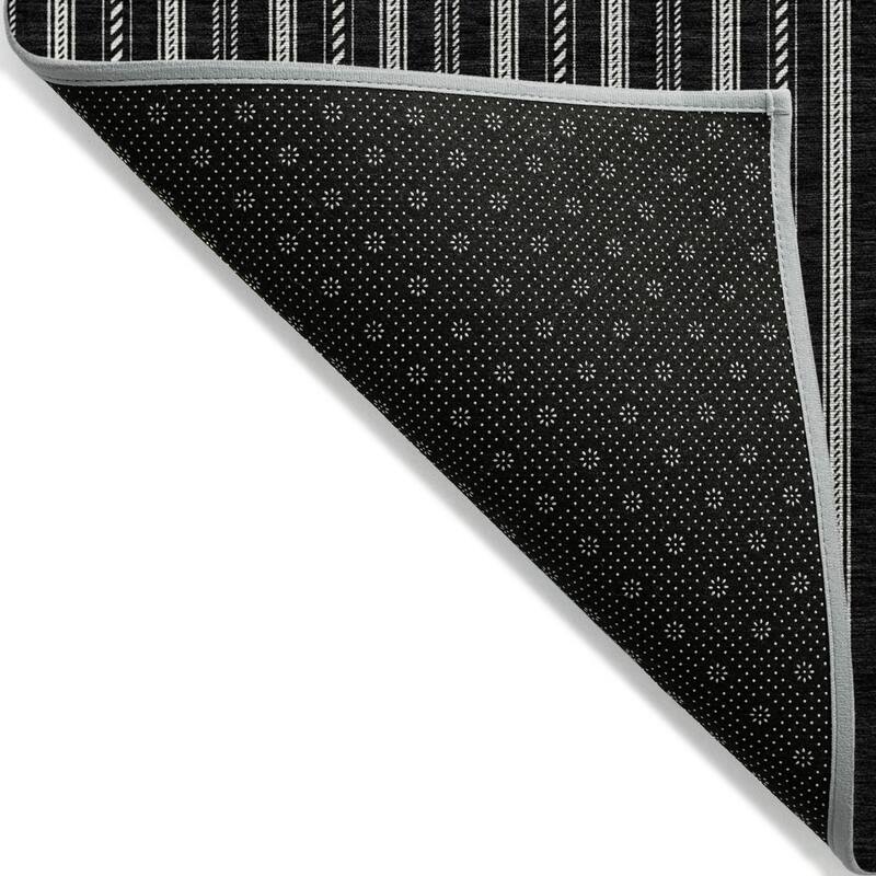 Machine Washable Indoor/ Outdoor Chantille Stripe Twist Rug