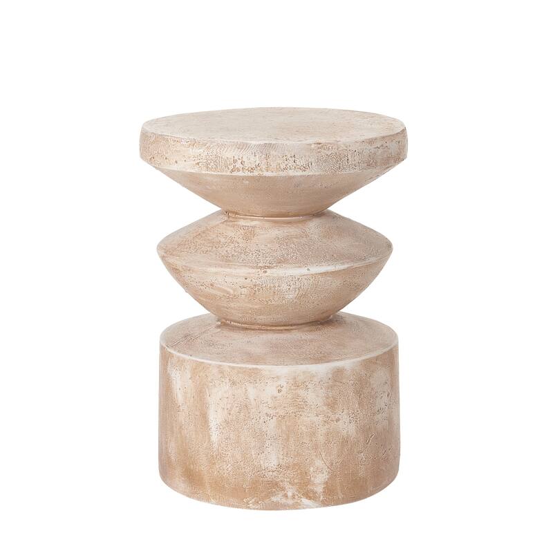 Christopher Knight Home - Modern Handmade 15.16" Lightweight MgO 3-Layer Accent Side Table for Indoor and Outdoor Use