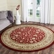 preview thumbnail 13 of 60, SAFAVIEH Lyndhurst Adelyne Traditional Oriental Rug 8' x 8' Round - Red/Ivory
